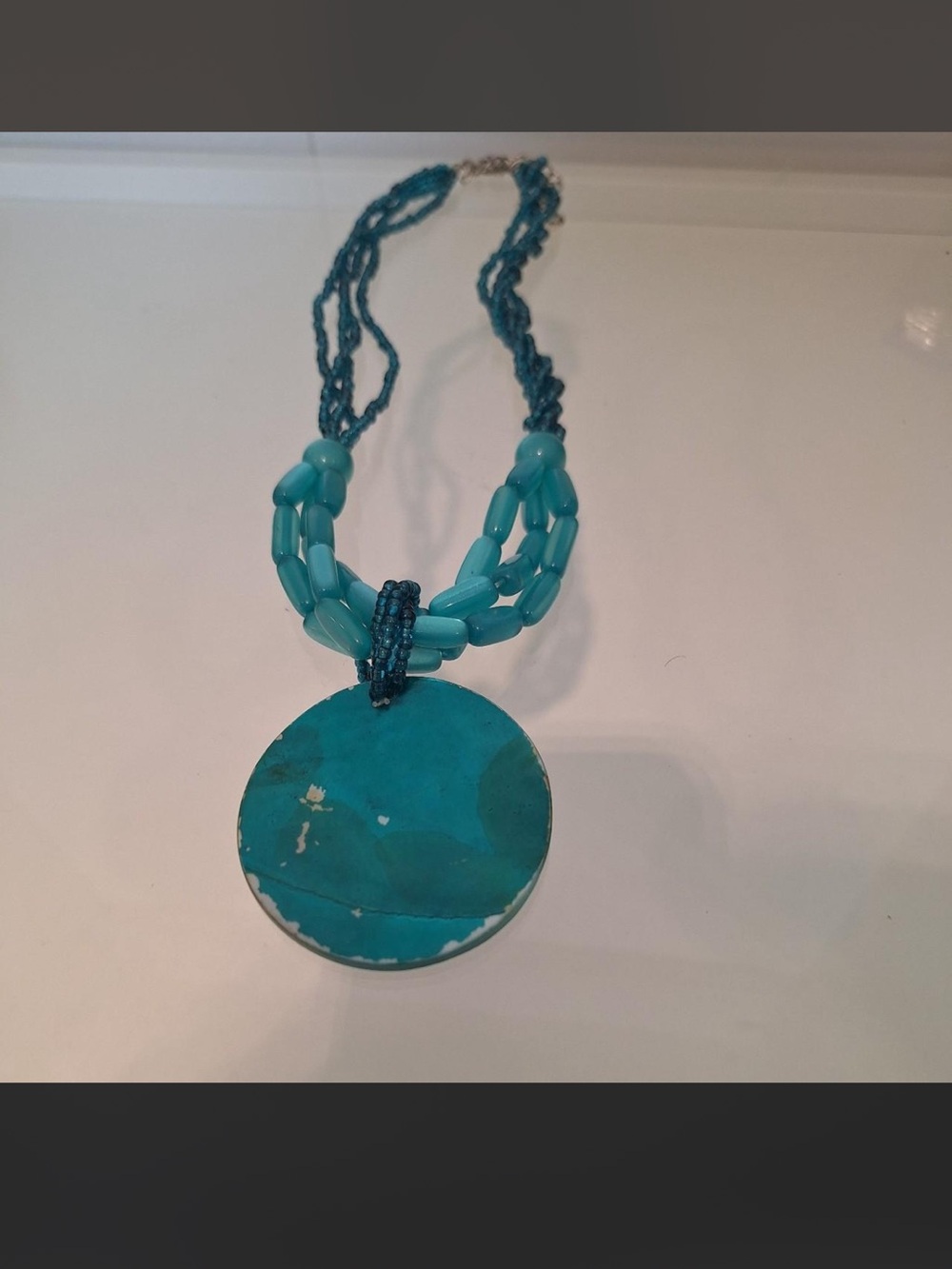 Blue Shell Necklace - Picture 5 of 6
